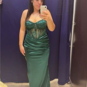 Windsor Teal Lace Maxi Dress